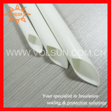 White Fiberglass Inner Braided Cable Sleeve 12mm